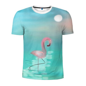 Мужская футболка 3D спортивная с принтом Фламинго в Екатеринбурге, 100% полиэстер с улучшенными характеристиками | приталенный силуэт, круглая горловина, широкие плечи, сужается к линии бедра | арт | гора | графика | дельфин | животные | за | закат | картинка | кит | мной | море | небо | облака | пальма | пара | песок | пляж | побережье | радуга | рисунок | следуй | солнце | сюрреализм | фламинго