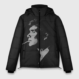Мужская зимняя куртка 3D с принтом Острые Козырьки в Екатеринбурге, верх — 100% полиэстер; подкладка — 100% полиэстер; утеплитель — 100% полиэстер | длина ниже бедра, свободный силуэт Оверсайз. Есть воротник-стойка, отстегивающийся капюшон и ветрозащитная планка. 

Боковые карманы с листочкой на кнопках и внутренний карман на молнии. | Тематика изображения на принте: blinders | gangsta | peaky | shelby | thomas | англия | британия | гангстер | гангстеры | козырек | козырьки | острые | острый | сериал | сериалы | томас | шелби