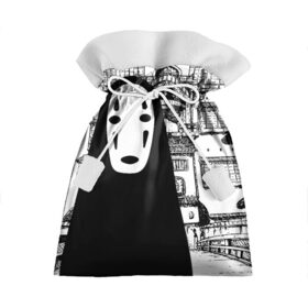 Подарочный 3D мешок с принтом No-Face Spirited Away Ghibli в Екатеринбурге, 100% полиэстер | Размер: 29*39 см | Тематика изображения на принте: ghibli | hayao miyazaki | no face | spirited away | studio ghibli | аниме | безликий | гибли | манга | унесенные призраками