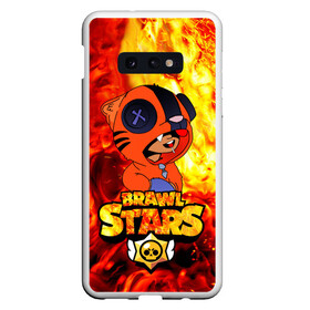 Чехол для Samsung S10E с принтом Leon Tiger Brawl Stars в Екатеринбурге, Силикон | Область печати: задняя сторона чехла, без боковых панелей | Тематика изображения на принте: brawl | brawlers | crow | gale | leon | max | rogue | sally | spike | sprout | stars | tropic | wolf | бравл | булл | волк | ворон | лев | леон | макс | мортис | салли | спраут | старс | тигр