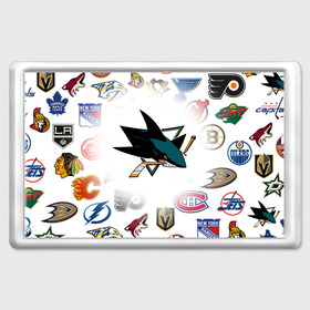 Магнит 45*70 с принтом San Jose Sharks (Z) в Екатеринбурге, Пластик | Размер: 78*52 мм; Размер печати: 70*45 | Тематика изображения на принте: anaheim ducks | arizona coyotes | boston bruins | buffalo sabres | calgary flames | canadiens de montreal | carolina hurricanes | chicago blackhawks | colorado avalanche | columbus blue jackets | dallas stars | detroit red wings | edmonton oil | hockey | 