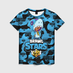 Женская футболка 3D с принтом BRAWL STARS LEON SHARK в Екатеринбурге, 100% полиэфир ( синтетическое хлопкоподобное полотно) | прямой крой, круглый вырез горловины, длина до линии бедер | 8 bit | 8 бит | bibi | brawl stars | crow | el brown | leon | leon shark | max | mr.p | sally leon | shark | stars | virus | werewolf | акула | биби | вирус | ворон | леон | оборотень | пингвин