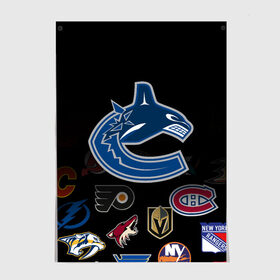 Постер с принтом NHL Vancouver Canucks (Z) в Екатеринбурге, 100% бумага
 | бумага, плотность 150 мг. Матовая, но за счет высокого коэффициента гладкости имеет небольшой блеск и дает на свету блики, но в отличии от глянцевой бумаги не покрыта лаком | anaheim ducks | arizona coyotes | boston bruins | buffalo sabres | canadiens de montreal | carolina hurricanes | chicago blackhawks | colorado | hockey | nhl | vancouver canucks | нхл | паттерн | спорт | хоккей