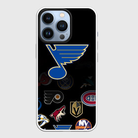 Чехол для iPhone 13 Pro с принтом NHL St. Louis Blues (Z) в Екатеринбурге,  |  | Тематика изображения на принте: anaheim ducks | arizona coyotes | boston bruins | buffalo sabres | canadiens de montreal | carolina hurricanes | chicago blackhawks | colorado | hockey | nhl | st. louis blues | нхл | паттерн | спорт | хоккей