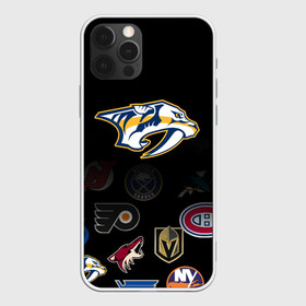 Чехол для iPhone 12 Pro с принтом NHL Nashville Predators (Z) в Екатеринбурге, силикон | область печати: задняя сторона чехла, без боковых панелей | anaheim ducks | arizona coyotes | boston bruins | buffalo sabres | canadiens de montreal | carolina hurricanes | chicago blackhawks | colorado | hockey | nashville predators | nhl | нхл | паттерн | спорт | хоккей