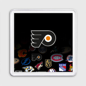 Магнит 55*55 с принтом NHL Philadelphia Flyers | НХЛ (Z) в Екатеринбурге, Пластик | Размер: 65*65 мм; Размер печати: 55*55 мм | Тематика изображения на принте: anaheim ducks | boston bruins | buffalo sabres | calgary flames | canadiens de montreal | carolina hurricanes | chicago blackhawks | colorado | hockey | nhl | philadelphia flyers | нхл | паттерн | спорт | хоккей