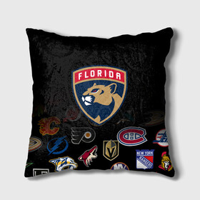 Подушка 3D с принтом NHL Florida Panthers (Z) в Екатеринбурге, наволочка – 100% полиэстер, наполнитель – холлофайбер (легкий наполнитель, не вызывает аллергию). | состоит из подушки и наволочки. Наволочка на молнии, легко снимается для стирки | anaheim ducks | arizona coyotes | boston bruins | buffalo sabres | calgary flames | canadiens de montreal | chicago blackhawks | colorado | florida panthers | hockey | nhl | нхл | паттерн | спорт | хоккей