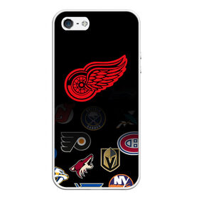 Чехол для iPhone 5/5S матовый с принтом NHL Detroit Red Wings (Z) в Екатеринбурге, Силикон | Область печати: задняя сторона чехла, без боковых панелей | anaheim ducks | arizona coyotes | boston bruins | buffalo sabres | calgary flames | canadiens de montreal | carolina hurricanes | colorado | detroit red wings | hockey | nhl | нхл | паттерн | спорт | хоккей