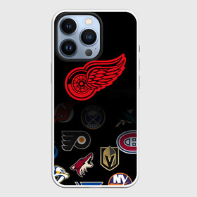 Чехол для iPhone 13 Pro с принтом NHL Detroit Red Wings (Z) в Екатеринбурге,  |  | anaheim ducks | arizona coyotes | boston bruins | buffalo sabres | calgary flames | canadiens de montreal | carolina hurricanes | colorado | detroit red wings | hockey | nhl | нхл | паттерн | спорт | хоккей