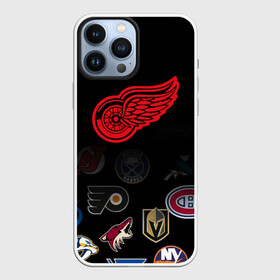 Чехол для iPhone 13 Pro Max с принтом NHL Detroit Red Wings (Z) в Екатеринбурге,  |  | anaheim ducks | arizona coyotes | boston bruins | buffalo sabres | calgary flames | canadiens de montreal | carolina hurricanes | colorado | detroit red wings | hockey | nhl | нхл | паттерн | спорт | хоккей