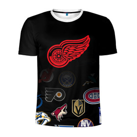Мужская футболка 3D спортивная с принтом NHL Detroit Red Wings (Z) в Екатеринбурге, 100% полиэстер с улучшенными характеристиками | приталенный силуэт, круглая горловина, широкие плечи, сужается к линии бедра | anaheim ducks | arizona coyotes | boston bruins | buffalo sabres | calgary flames | canadiens de montreal | carolina hurricanes | colorado | detroit red wings | hockey | nhl | нхл | паттерн | спорт | хоккей