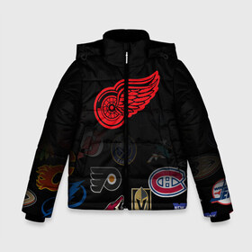 Зимняя куртка для мальчиков 3D с принтом NHL Detroit Red Wings (Z) в Екатеринбурге, ткань верха — 100% полиэстер; подклад — 100% полиэстер, утеплитель — 100% полиэстер | длина ниже бедра, удлиненная спинка, воротник стойка и отстегивающийся капюшон. Есть боковые карманы с листочкой на кнопках, утяжки по низу изделия и внутренний карман на молнии. 

Предусмотрены светоотражающий принт на спинке, радужный светоотражающий элемент на пуллере молнии и на резинке для утяжки | anaheim ducks | arizona coyotes | boston bruins | buffalo sabres | calgary flames | canadiens de montreal | carolina hurricanes | colorado | detroit red wings | hockey | nhl | нхл | паттерн | спорт | хоккей