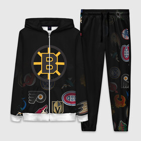 Женский костюм 3D с принтом NHL Boston Bruins (Z) в Екатеринбурге,  |  | anaheim ducks | arizona coyotes | boston bruins | buffalo sabres | calgary flames | canadiens de montreal | carolina hurricanes | chicago blackhawks | colorado | hockey | nhl | нхл | паттерн | спорт | хоккей