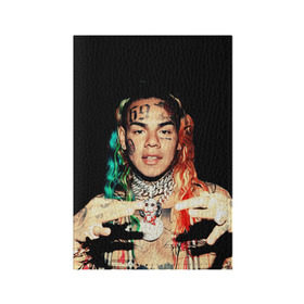 Обложка для паспорта матовая кожа с принтом 6IX9INE в Екатеринбурге, натуральная матовая кожа | размер 19,3 х 13,7 см; прозрачные пластиковые крепления | Тематика изображения на принте: 6ix9ine | gooba | hernandez | tekashi