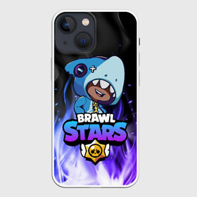 Чехол для iPhone 13 mini с принтом Brawl Stars LEON SHARK в Екатеринбурге,  |  | 8 bit | 8 бит | bibi | brawl | brawl stars | crow | leon | spike | sprout | stars | бравл | бравл старс | браво старс | игра | компьютерная | кров | леон | онлайн | старс