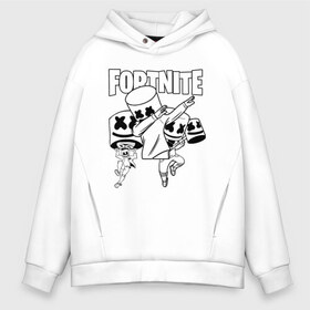 Мужское худи Oversize хлопок с принтом FORTNITE x MARSHMELLO в Екатеринбурге, френч-терри — 70% хлопок, 30% полиэстер. Мягкий теплый начес внутри —100% хлопок | боковые карманы, эластичные манжеты и нижняя кромка, капюшон на магнитной кнопке | deadmau5 | fortnite | fortnite 2 | fortnite x маршмелло | ikonik | marshmello | ninja | ninja streamer | raven | travis scott | ворон | иконик | ниндзя | пили | рейвен | трэвис скотт | фортнайт