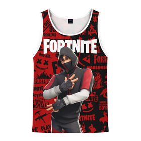 Мужская майка 3D с принтом FORTNITE x IKONIK в Екатеринбурге, 100% полиэстер | круглая горловина, приталенный силуэт, длина до линии бедра. Пройма и горловина окантованы тонкой бейкой | deadmau5 | fortnite | fortnite 2 | fortnite x маршмелло | ikonik | marshmello | ninja | ninja streamer | raven | travis scott | ворон | иконик | ниндзя | пили | рейвен | трэвис скотт | фортнайт