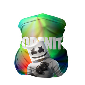 Бандана-труба 3D с принтом FORTNITE x MARSHMELLO в Екатеринбурге, 100% полиэстер, ткань с особыми свойствами — Activecool | плотность 150‒180 г/м2; хорошо тянется, но сохраняет форму | deadmau5 | fortnite | fortnite 2 | fortnite x маршмелло | ikonik | marshmello | ninja | ninja streamer | raven | travis scott | ворон | иконик | ниндзя | пили | рейвен | трэвис скотт | фортнайт