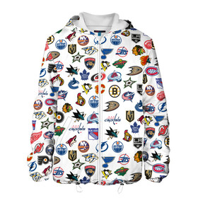 Мужская куртка 3D с принтом NHL PATTERN | НХЛ (Z) в Екатеринбурге, ткань верха — 100% полиэстер, подклад — флис | прямой крой, подол и капюшон оформлены резинкой с фиксаторами, два кармана без застежек по бокам, один большой потайной карман на груди. Карман на груди застегивается на липучку | anaheim ducks | arizona coyotes | boston bruins | buffalo sabres | calgary flames | canadiens de montreal | carolina hurricanes | chicago blackhawks | colorado | hockey | nhl | нхл | паттерн | спорт | хоккей