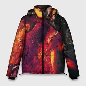 Мужская зимняя куртка 3D с принтом Abstract magma в Екатеринбурге, верх — 100% полиэстер; подкладка — 100% полиэстер; утеплитель — 100% полиэстер | длина ниже бедра, свободный силуэт Оверсайз. Есть воротник-стойка, отстегивающийся капюшон и ветрозащитная планка. 

Боковые карманы с листочкой на кнопках и внутренний карман на молнии. | abstract | art | digital | fire | flame | lava | magma | textures | абстракция | арт | лава | магма | огонь | пламя | текстуры | фон | цифровой