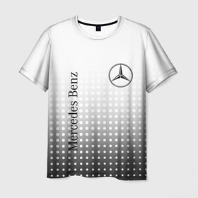 Мужская футболка 3D с принтом Mercedes-Benz в Екатеринбурге, 100% полиэфир | прямой крой, круглый вырез горловины, длина до линии бедер | Тематика изображения на принте: amg | mercedes | mercedes значок | mercedes лого | mercedes марка | амг | бенц | лого автомобиля | логотип мерседес | мерин | мерс | мерседес | мерседес бенз | мерседес лого | мерседес эмблема
