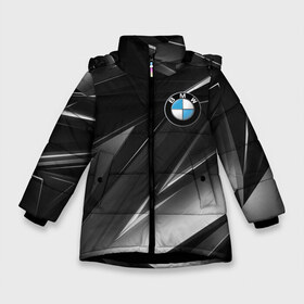 Зимняя куртка для девочек 3D с принтом BMW M PERFORMANCE в Екатеринбурге, ткань верха — 100% полиэстер; подклад — 100% полиэстер, утеплитель — 100% полиэстер. | длина ниже бедра, удлиненная спинка, воротник стойка и отстегивающийся капюшон. Есть боковые карманы с листочкой на кнопках, утяжки по низу изделия и внутренний карман на молнии. 

Предусмотрены светоотражающий принт на спинке, радужный светоотражающий элемент на пуллере молнии и на резинке для утяжки. | bmw | bmw motorsport | bmw performance | carbon | m | m power | motorsport | performance | sport | бмв | карбон | моторспорт | спорт