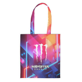 Шоппер 3D с принтом MONSTER ENERGY в Екатеринбурге, 100% полиэстер | Плотность: 200 г/м2; Размер: 34×35 см; Высота лямок: 30 см | amg | auto | bmw | honda | jdm | mercedes | nissan | porsche | racing | sport | subar | toyota | автомобил | автомобильные | киа | лексус | марка | машины | митсубиси | ниссан | порше | спорт | субару | тесла | тойота | хонда