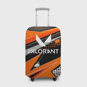 Чехол для чемодана 3D с принтом Valorant в Екатеринбурге, 86% полиэфир, 14% спандекс | двустороннее нанесение принта, прорези для ручек и колес | Тематика изображения на принте: brimstone | coba | csgo | cypher | jett | phoenix | riot games | sage | valorant | viper | валарант | валорант | кс