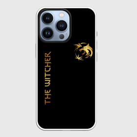 Чехол для iPhone 13 Pro с принтом The Witcher Gold в Екатеринбурге,  |  | the witcher | witcher | ведьмак | ведьмак дикая охота | волк | геральд | геральд из ривии | значки | золотой значок | лого | руны | сериал witcher | сериал ведьмак | символика из сериала | сойка