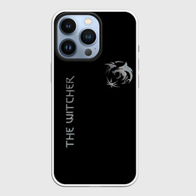 Чехол для iPhone 13 Pro с принтом The Witcher Silver в Екатеринбурге,  |  | Тематика изображения на принте: the witcher | witcher | ведьмак | ведьмак дикая охота | волк | геральд | геральд из ривии | значки | золотой значок | лого | руны | сериал witcher | сериал ведьмак | символика из сериала | сойка