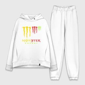 Женский костюм хлопок Oversize с принтом MONSTER ENERGY (Z) в Екатеринбурге,  |  | black monster | bmx | claw | cybersport | energy | monster | monster energy | moto | motocross | race | sport | киберспорт | когти | монстер энерджи | монстр | мото | мотокросс | ралли | скейтбординг | спорт | энергия