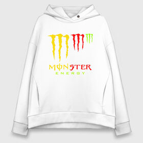 Женское худи Oversize хлопок с принтом MONSTER ENERGY (Z) в Екатеринбурге, френч-терри — 70% хлопок, 30% полиэстер. Мягкий теплый начес внутри —100% хлопок | боковые карманы, эластичные манжеты и нижняя кромка, капюшон на магнитной кнопке | black monster | bmx | claw | cybersport | energy | monster | monster energy | moto | motocross | race | sport | киберспорт | когти | монстер энерджи | монстр | мото | мотокросс | ралли | скейтбординг | спорт | энергия