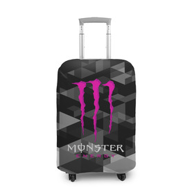 Чехол для чемодана 3D с принтом MONSTER ENERGY (Z) в Екатеринбурге, 86% полиэфир, 14% спандекс | двустороннее нанесение принта, прорези для ручек и колес | black monster | bmx | claw | cybersport | energy | monster | monster energy | moto | motocross | race | sport | киберспорт | когти | монстер энерджи | монстр | мото | мотокросс | ралли | скейтбординг | спорт | энергия