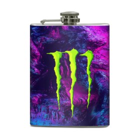 Фляга с принтом MONSTER ENERGY (Z) в Екатеринбурге, металлический корпус | емкость 0,22 л, размер 125 х 94 мм. Виниловая наклейка запечатывается полностью | Тематика изображения на принте: black monster | bmx | claw | cybersport | energy | monster | monster energy | moto | motocross | race | sport | киберспорт | когти | монстер энерджи | монстр | мото | мотокросс | ралли | скейтбординг | спорт | энергия