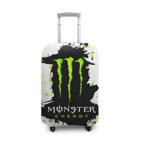 Чехол для чемодана 3D с принтом MONSTER ENERGY (Z) в Екатеринбурге, 86% полиэфир, 14% спандекс | двустороннее нанесение принта, прорези для ручек и колес | black monster | bmx | claw | cybersport | energy | monster | monster energy | moto | motocross | race | sport | киберспорт | когти | монстер энерджи | монстр | мото | мотокросс | ралли | скейтбординг | спорт | т | энергия