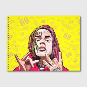 Альбом для рисования с принтом 6IX9INE в Екатеринбурге, 100% бумага
 | матовая бумага, плотность 200 мг. | 6ix9ine | gooba | hernandez | tekashi