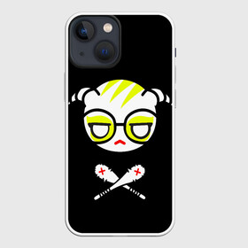 Чехол для iPhone 13 mini с принтом Стильное Аниме лого в Екатеринбурге,  |  | ahegao | danganronpa | monokuma | senpai | аниме | монокума | надпись | прикольные картинки | прикольные надписи | сердце | я люблю аниме