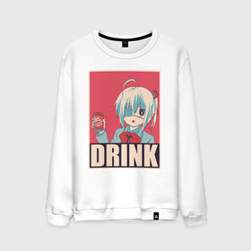 Мужской свитшот хлопок с принтом DRINK в Екатеринбурге, 100% хлопок |  | anime | chuunibyou | cute | demo | drink | eye | ga | girl | hope | kawai | kawaii | koi | manga | rikka | takanashi | wicked | аниме | бант | гл | глаз | грешный | девочка | злой | любви | манга | на | надпись | не | пить | плакат | п