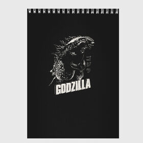 Скетчбук с принтом Godzilla в Екатеринбурге, 100% бумага
 | 48 листов, плотность листов — 100 г/м2, плотность картонной обложки — 250 г/м2. Листы скреплены сверху удобной пружинной спиралью | godzilla | годзила | годзилла