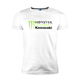 Мужская футболка премиум с принтом KAWASAKI (Z) в Екатеринбурге, 92% хлопок, 8% лайкра | приталенный силуэт, круглый вырез ворота, длина до линии бедра, короткий рукав | Тематика изображения на принте: bike | energy | kawasaki | monster | monster energy | moto | motocross | ninja | sport | zzr | кавасаки | кавасаки ниндзя | монстер энерджи | монстр | мото | мотокросс | ниндзя | спорт | энергия