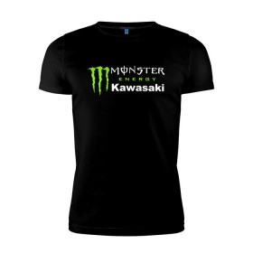 Мужская футболка премиум с принтом KAWASAKI (Z) в Екатеринбурге, 92% хлопок, 8% лайкра | приталенный силуэт, круглый вырез ворота, длина до линии бедра, короткий рукав | Тематика изображения на принте: bike | energy | kawasaki | monster | monster energy | moto | motocross | ninja | sport | zzr | кавасаки | кавасаки ниндзя | монстер энерджи | монстр | мото | мотокросс | ниндзя | спорт | энергия