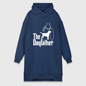 Платье-худи хлопок с принтом The Dogfather   пародия в Екатеринбурге,  |  | godfather | крестный отец | лабрадор | ретривер | собака | собачник | хобби