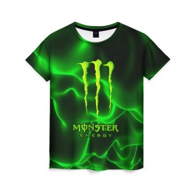 Женская футболка 3D с принтом MONSTER ENERGY в Екатеринбурге, 100% полиэфир ( синтетическое хлопкоподобное полотно) | прямой крой, круглый вырез горловины, длина до линии бедер | Тематика изображения на принте: energy | honda | mercedes | monster energy | porsche | racing | sport | toyota | автомобил | автомобильные | марка | машины | митсубиси | монстр | монстр энерджи | порше | спорт | тесла | тойота | хонда