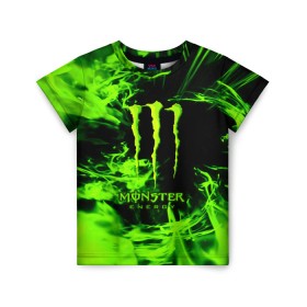 Детская футболка 3D с принтом MONSTER ENERGY в Екатеринбурге, 100% гипоаллергенный полиэфир | прямой крой, круглый вырез горловины, длина до линии бедер, чуть спущенное плечо, ткань немного тянется | Тематика изображения на принте: energy | honda | mercedes | monster energy | porsche | racing | sport | toyota | автомобил | автомобильные | марка | машины | митсубиси | монстр | монстр энерджи | порше | спорт | тесла | тойота | хонда