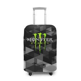 Чехол для чемодана 3D с принтом MONSTER ENERGY в Екатеринбурге, 86% полиэфир, 14% спандекс | двустороннее нанесение принта, прорези для ручек и колес | black monster | bmx | claw | cybersport | energy | monster | monster energy | moto | motocross | race | sport | киберспорт | когти | монстер энерджи | монстр | мото | мотокросс | ралли | скейтбординг | спорт | энергия