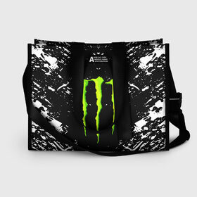 Сумка-шоппер 3D с принтом MONSTER ENERGY в Екатеринбурге, 100% полиэстер | застегивается на металлическую кнопку; внутренний карман застегивается на молнию. Стенки укреплены специальным мягким материалом, чтобы защитить содержимое от несильных ударов
 | black monster | bmx | claw | cybersport | energy | monster | monster energy | moto | motocross | race | sport | киберспорт | когти | монстер энерджи | монстр | мото | мотокросс | ралли | скейтбординг | спорт | энергия