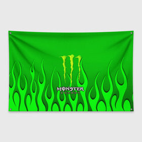 Флаг-баннер с принтом MONSTER ENERGY в Екатеринбурге, 100% полиэстер | размер 67 х 109 см, плотность ткани — 95 г/м2; по краям флага есть четыре люверса для крепления | energy | honda | mercedes | monster energy | porsche | racing | sport | toyota | автомобил | автомобильные | марка | машины | митсубиси | монстр | монстр энерджи | порше | спорт | тесла | тойота | хонда