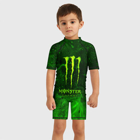 Детский купальный костюм 3D с принтом MONSTER ENERGY в Екатеринбурге, Полиэстер 85%, Спандекс 15% | застежка на молнии на спине | energy | honda | mercedes | monster energy | porsche | racing | sport | toyota | автомобил | автомобильные | марка | машины | митсубиси | монстр | монстр энерджи | порше | спорт | тесла | тойота | хонда