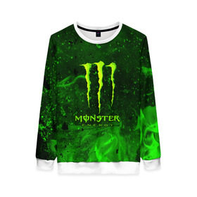 Женский свитшот 3D с принтом MONSTER ENERGY в Екатеринбурге, 100% полиэстер с мягким внутренним слоем | круглый вырез горловины, мягкая резинка на манжетах и поясе, свободная посадка по фигуре | energy | honda | mercedes | monster energy | porsche | racing | sport | toyota | автомобил | автомобильные | марка | машины | митсубиси | монстр | монстр энерджи | порше | спорт | тесла | тойота | хонда