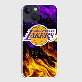 Чехол для iPhone 13 mini с принтом LA LAKERS в Екатеринбурге,  |  | america | basketball | kobe bryant | la | la lakers | lakers | los angeles lakers | nba | usa | баскетбол | кобе брайант | лос анджелес лейкерс | нба | сша